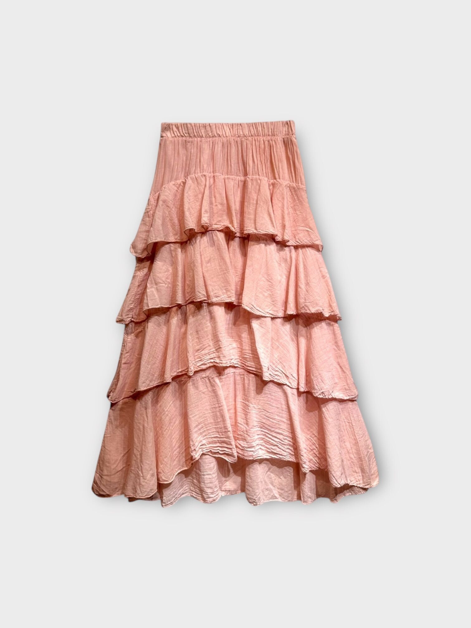 Grossista LAFÉEROSE - Gonna lunga in mussola di cotone con fodera svasata - stile casual