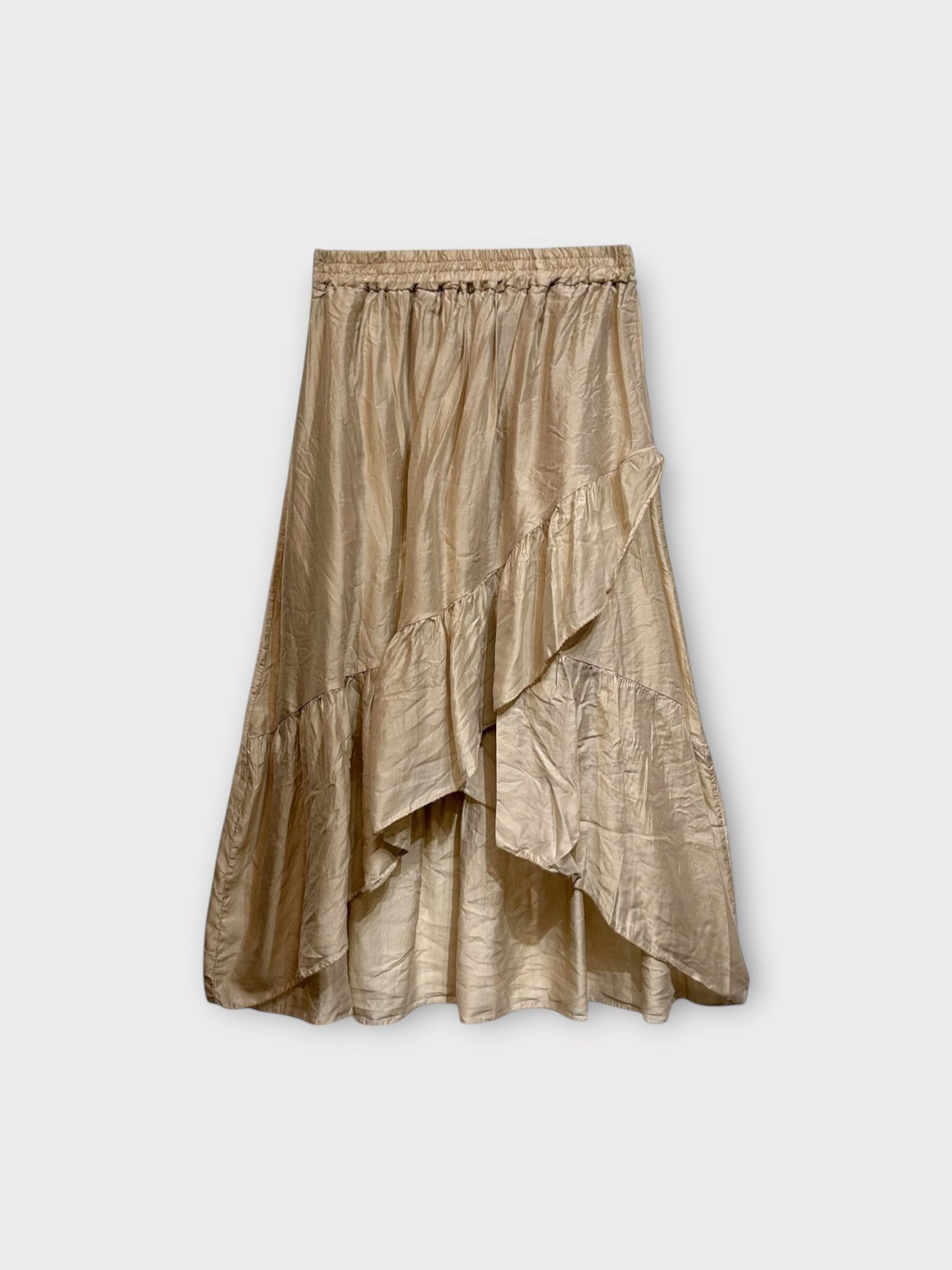 Grossista LAFÉEROSE - Gonna lunga in tencel con silhouette svasata e fodera in cotone al 100%