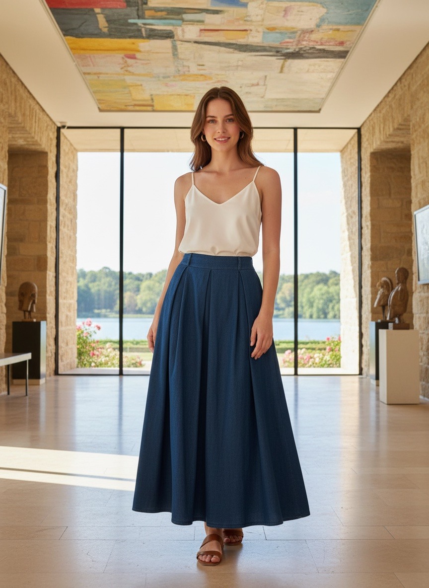 Großhändler LAFÉEROSE - Länge des Jeansrocks: 90 cm