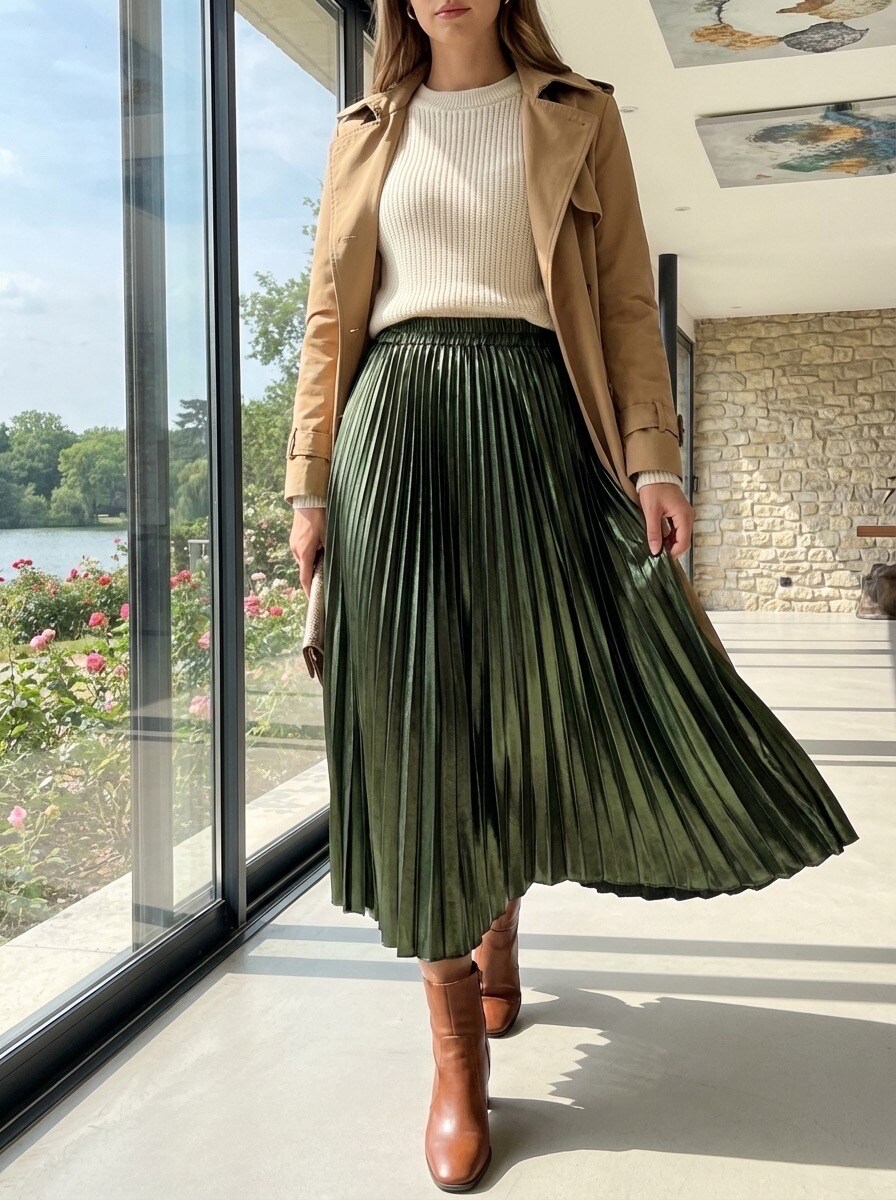 Grossiste LAFÉEROSE - Jupe longue plissée élégante chic et casual
