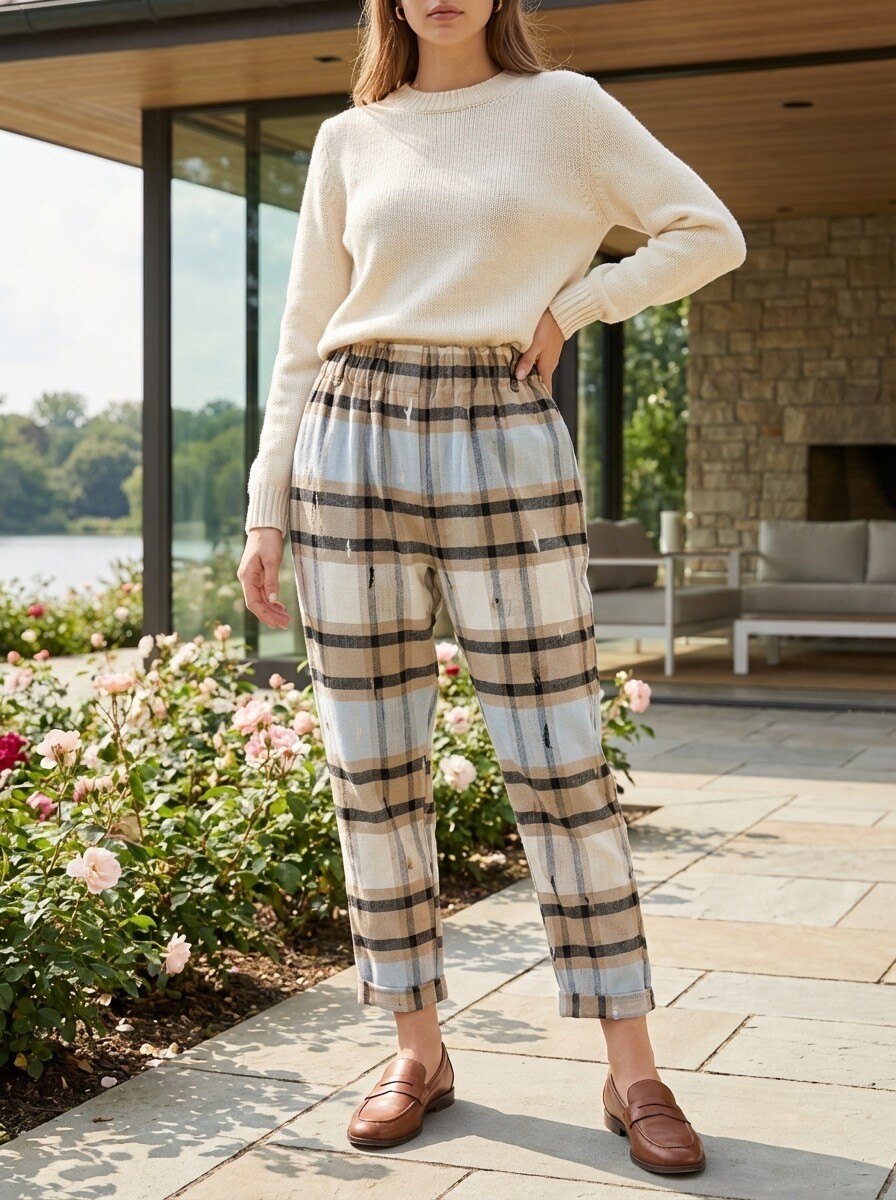 Großhändler LAFÉEROSE - Kurze Hose – karierte Baumwollhose mit Taschen und elastischem Taillensaum
