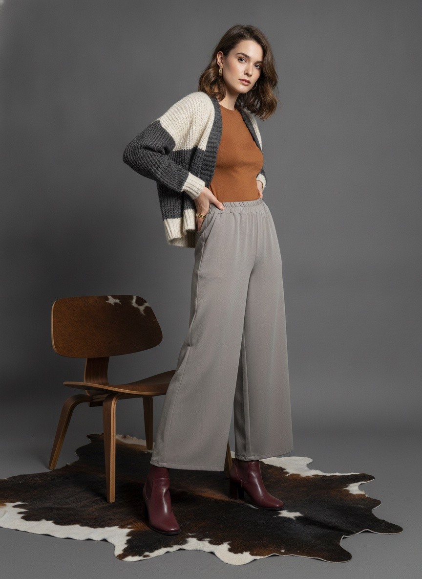 Grossiste LAFÉEROSE - PANTALON LONG FLUIDE ET AMPLE À POCHES JAMBES LARGE MAFEE TENDANCE