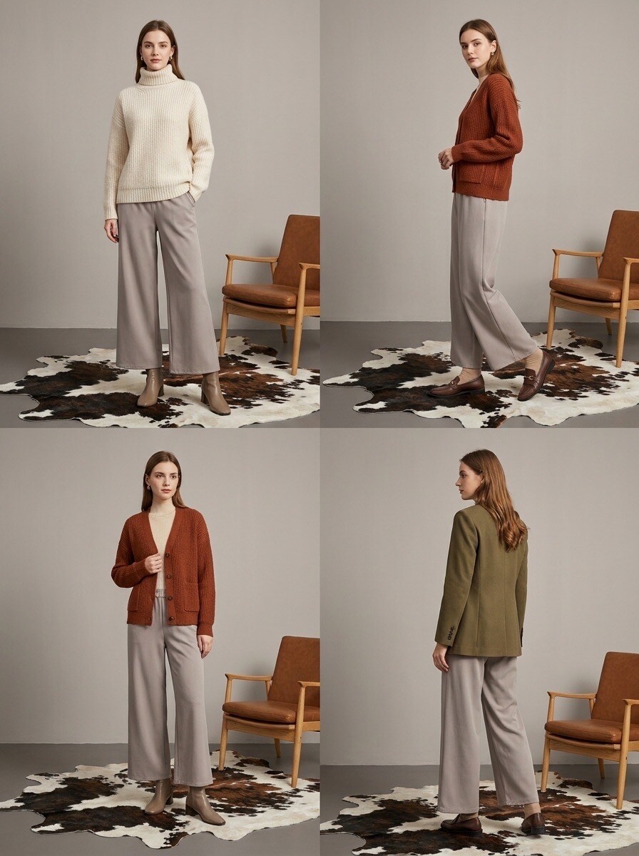 Grossista LAFÉEROSE - PANTALONE LUNGO FLUIDO E AMPIO CON TASCHE GAMBE LARGHE MAFEE DI TENDENZA