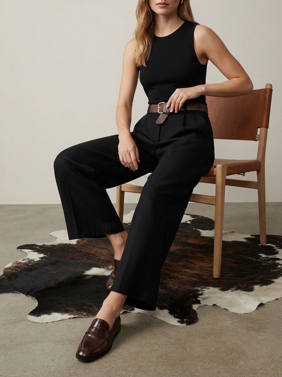 Grossista LAFÉEROSE - Pantaloni fluidi / pantaloni harem chic con cintura intrecciata