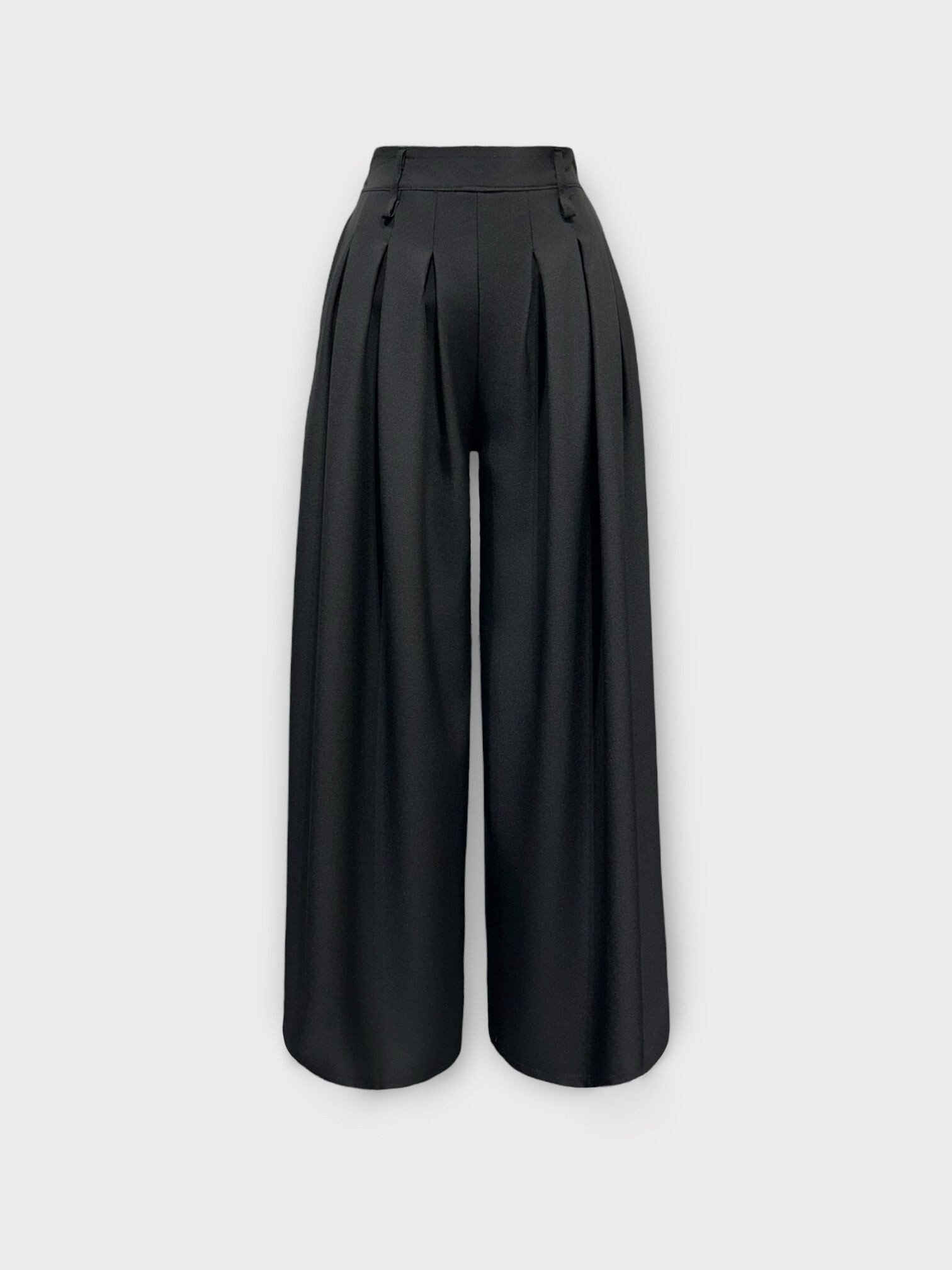 Grossiste LAFÉEROSE - Pantalon long fluide jambes larges coupe droite taille élastique à poches