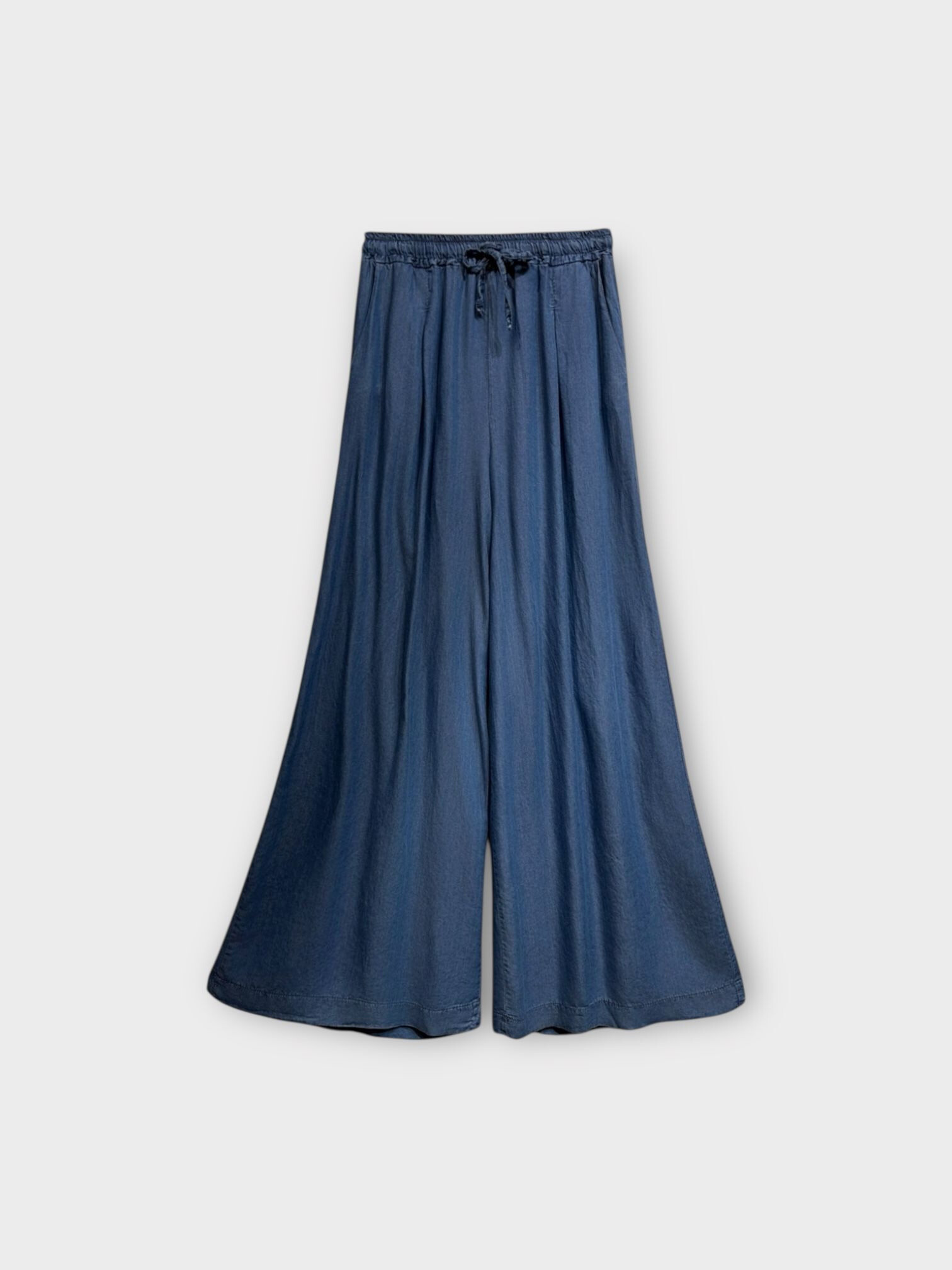 Grossista LAFÉEROSE - Pantaloni fluidi in denim morbido con tasche e molto larghi