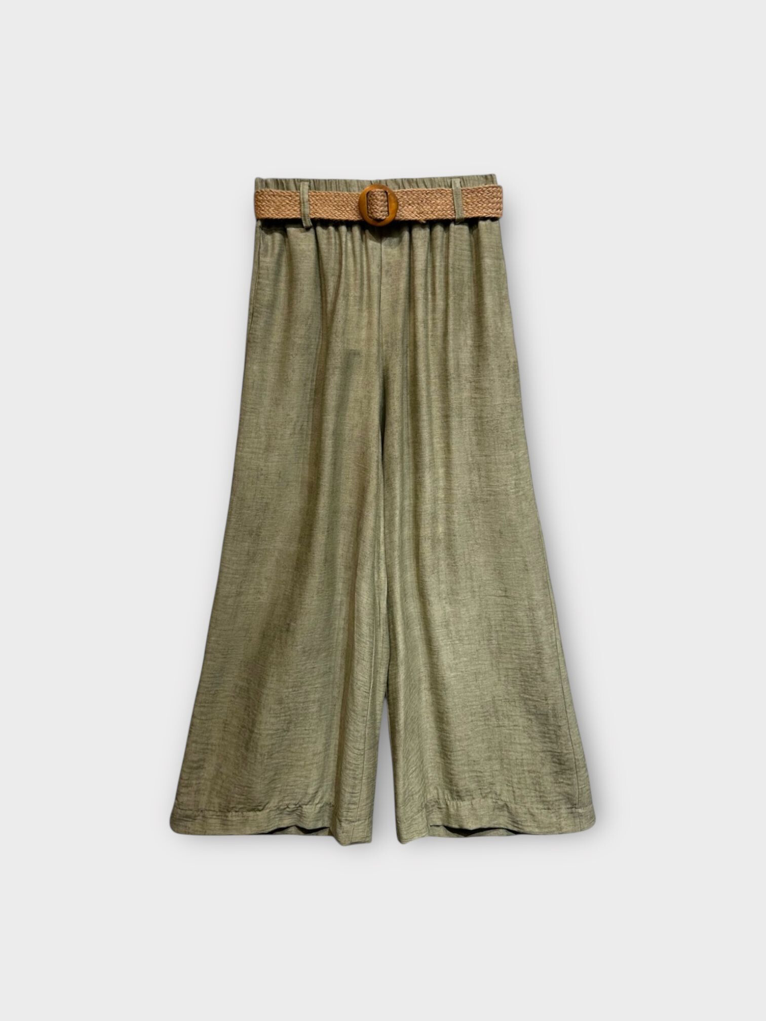 Grossista LAFÉEROSE - Pantaloni fluidi in viscosa con cintura e tasche in stile bohémien
