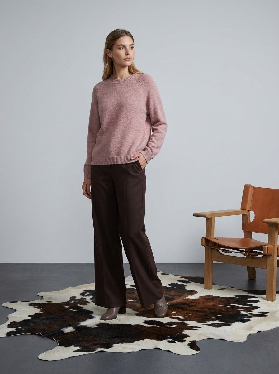 Grossista LAFÉEROSE - Maglia tinta unita in misto viscosa e cashmere