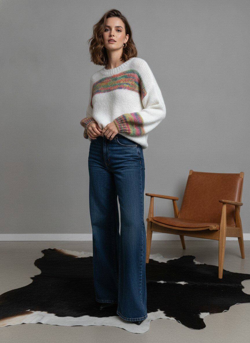 Mayorista LAFÉEROSE - ARIANNE SUÉTER DE LANA ARCO IRIS/MULTICOLOR