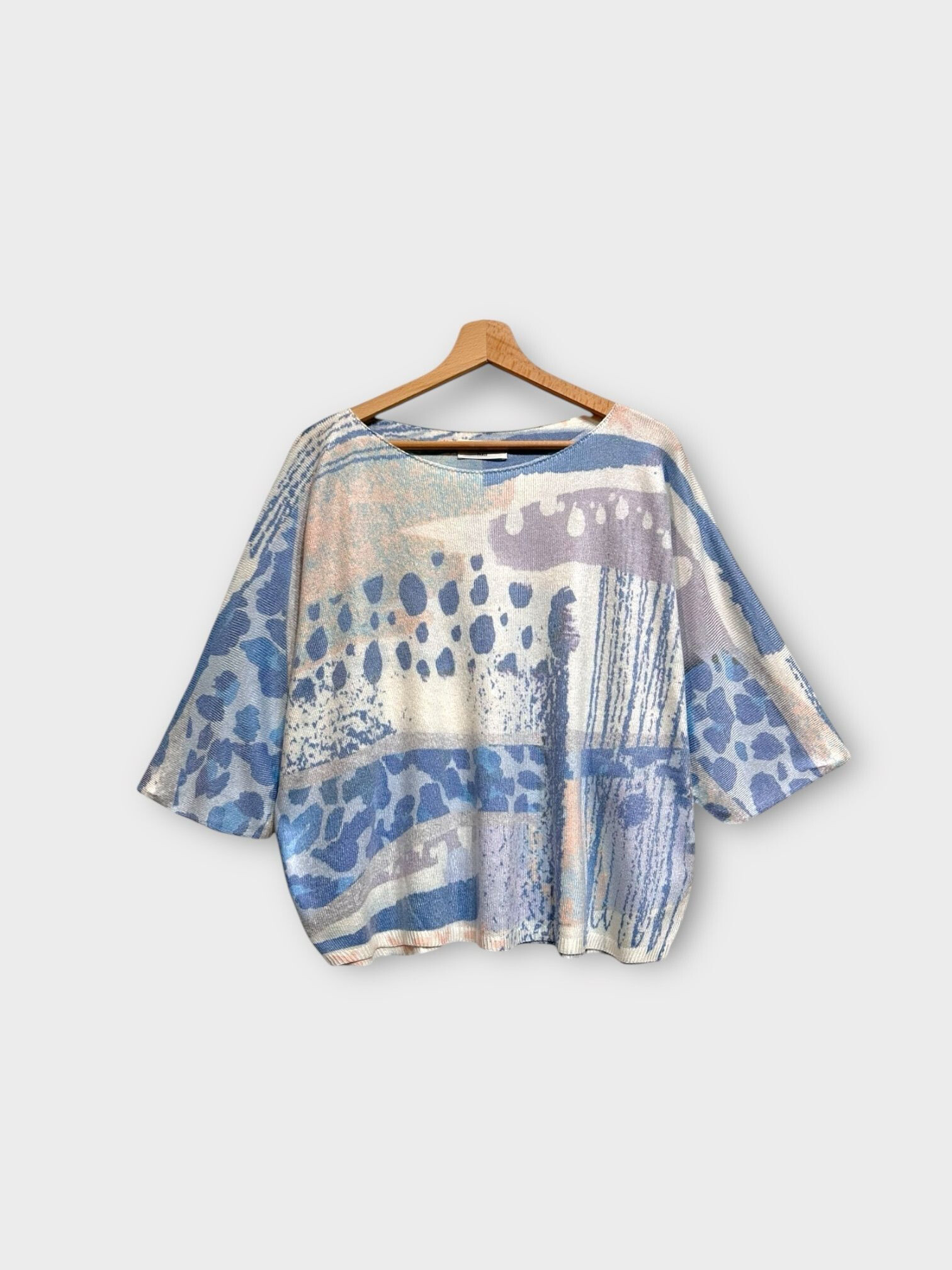 Grossista LAFÉEROSE - Top - maglione a luce morbida in maglia rotonda modale e fine ha stampato il leopardo oversize
