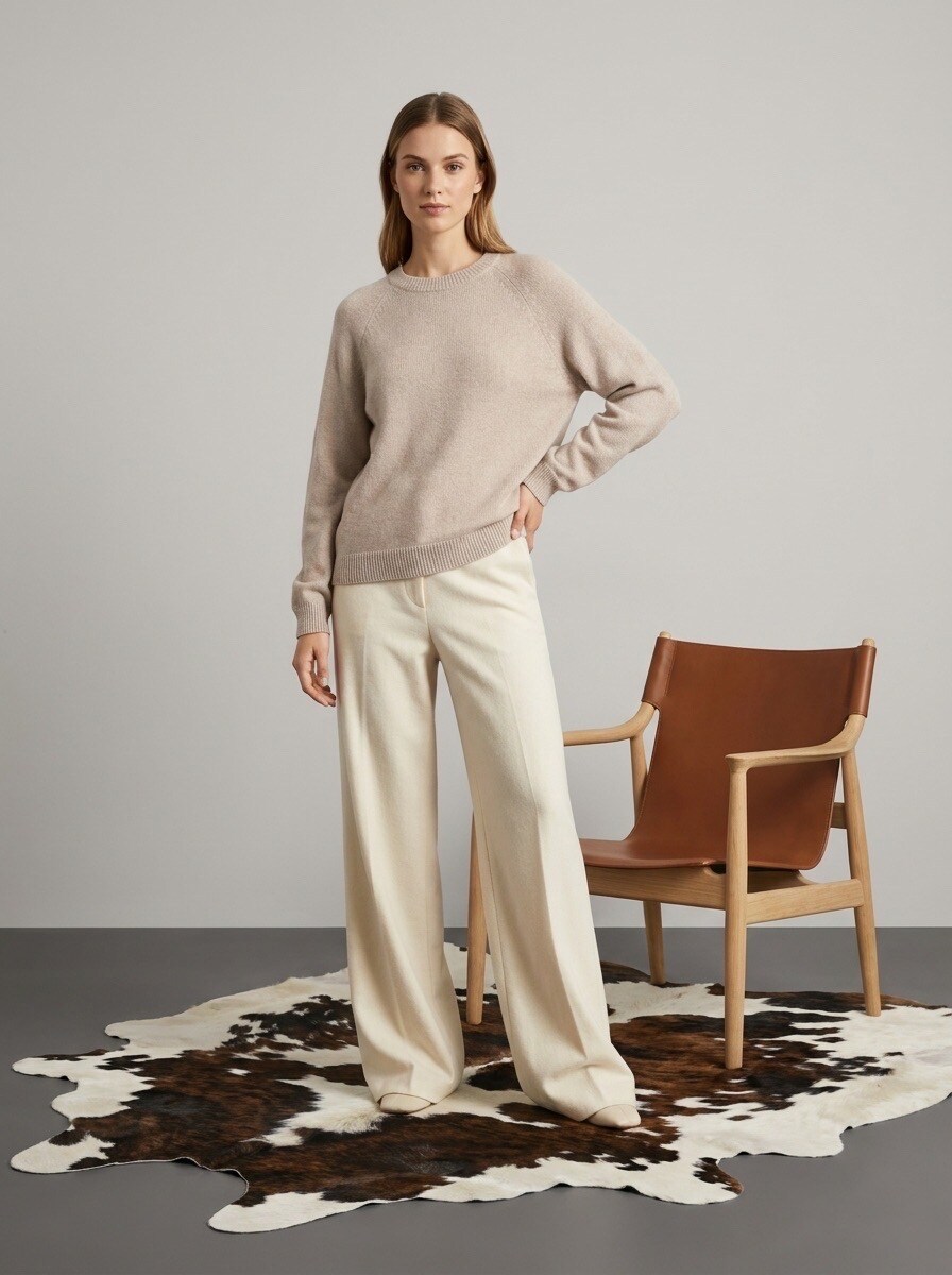 Grossiste LAFÉEROSE - Pull uni mélange de viscose et cashmire