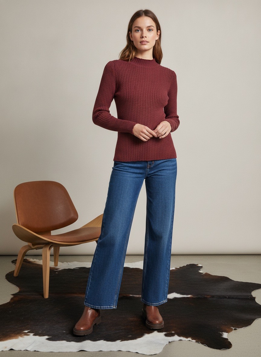 Großhändler LAFÉEROSE - Langhältiger rund umköpfiger Mesh -Netzpullover