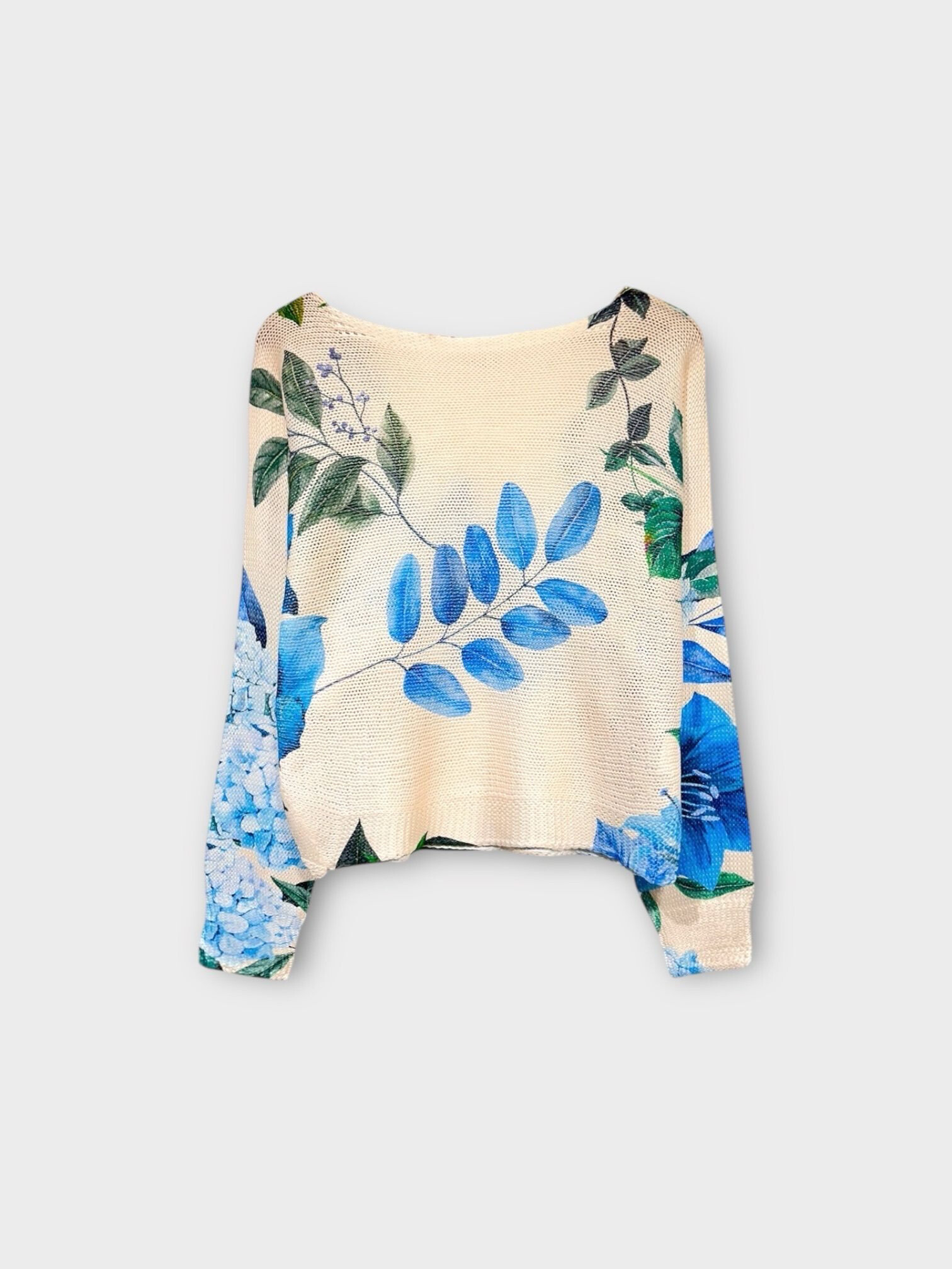 Grossiste LAFÉEROSE - Top - Pull en crochet a imprimé fleuri colorés en viscose  manches longues
