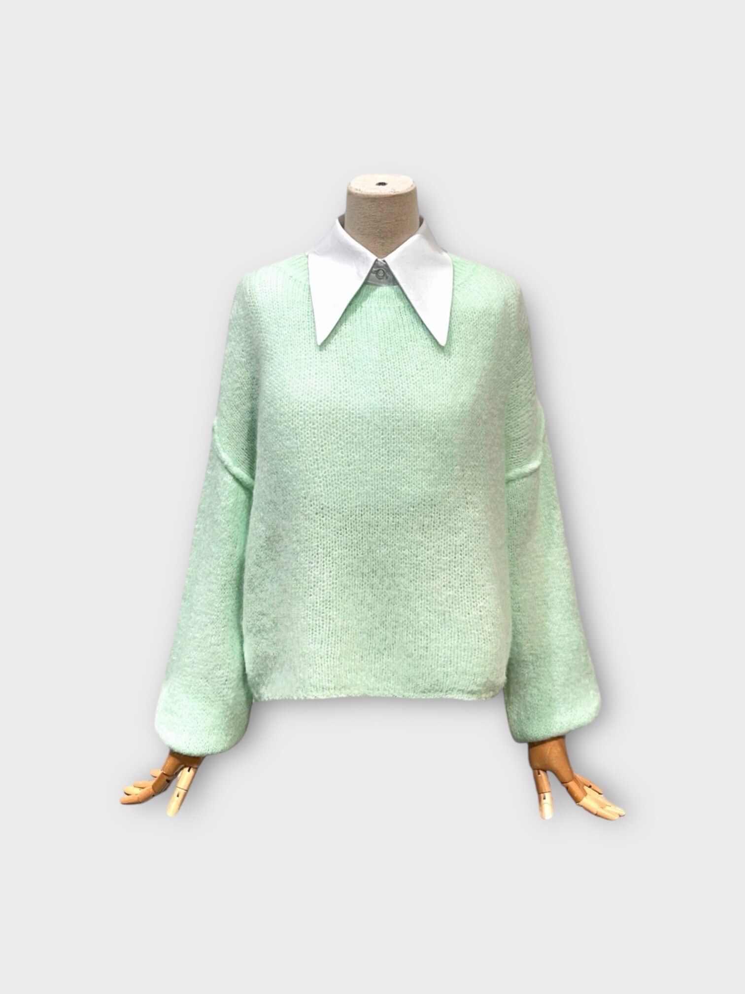 Großhändler LAFÉEROSE - Sehr weicher Pullover aus 40 % Baby-Alpaka, Rundhalsausschnitt, lange Ärmel – Frühling