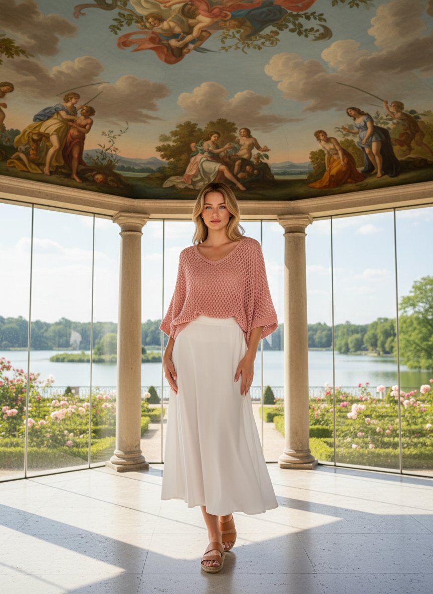 Mayorista LAFÉEROSE - Top pequeño jersey de crochet con detalles bordados escote en pico sin mangas primavera verano