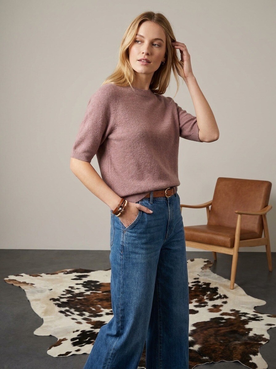 Grossiste LAFÉEROSE - Pull très doux en mélange de laine col rond et manches longues