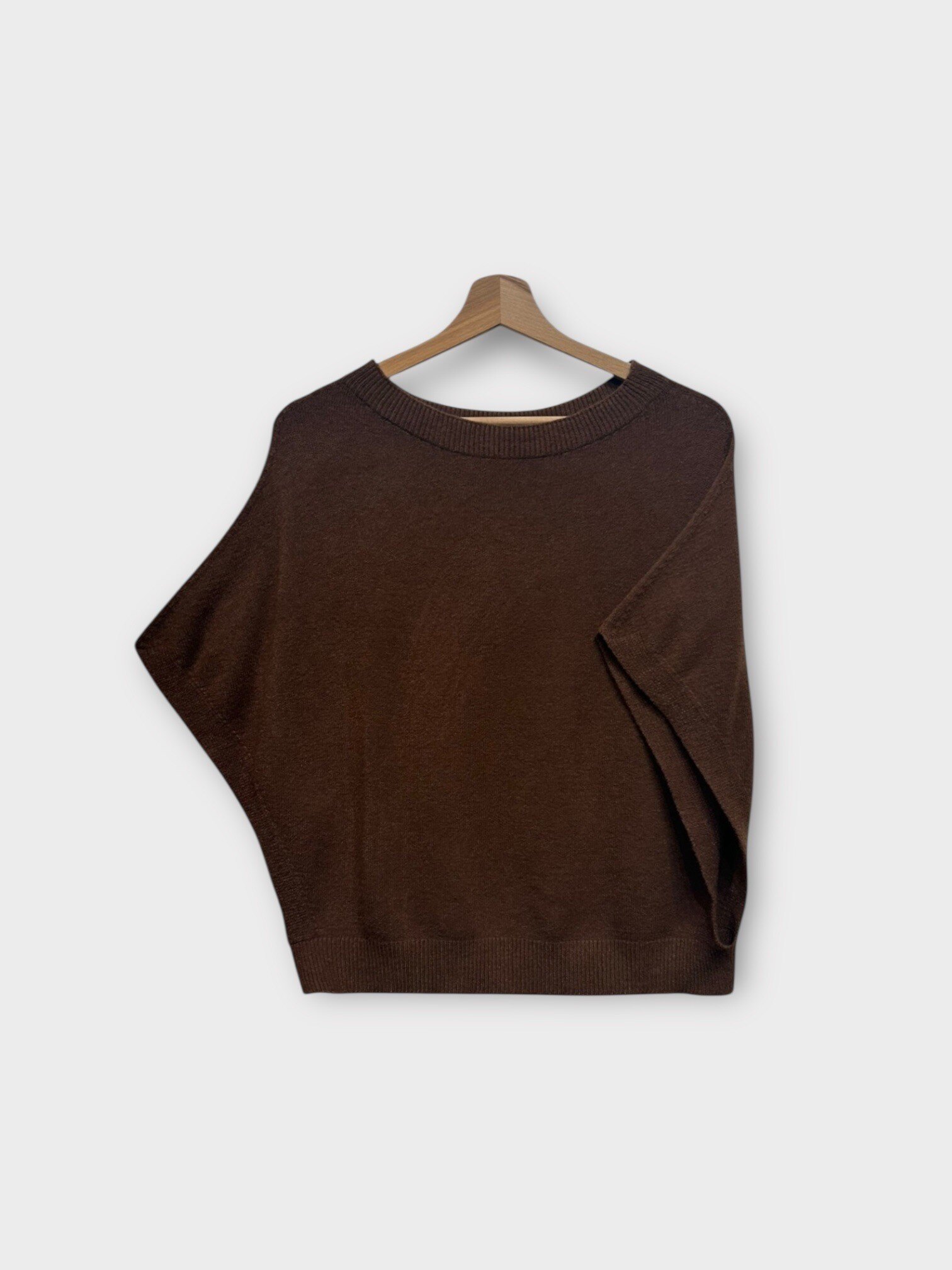 Wholesaler LAFÉEROSE - Fluid viscose knit sweater round neck long jack mouse sleeves