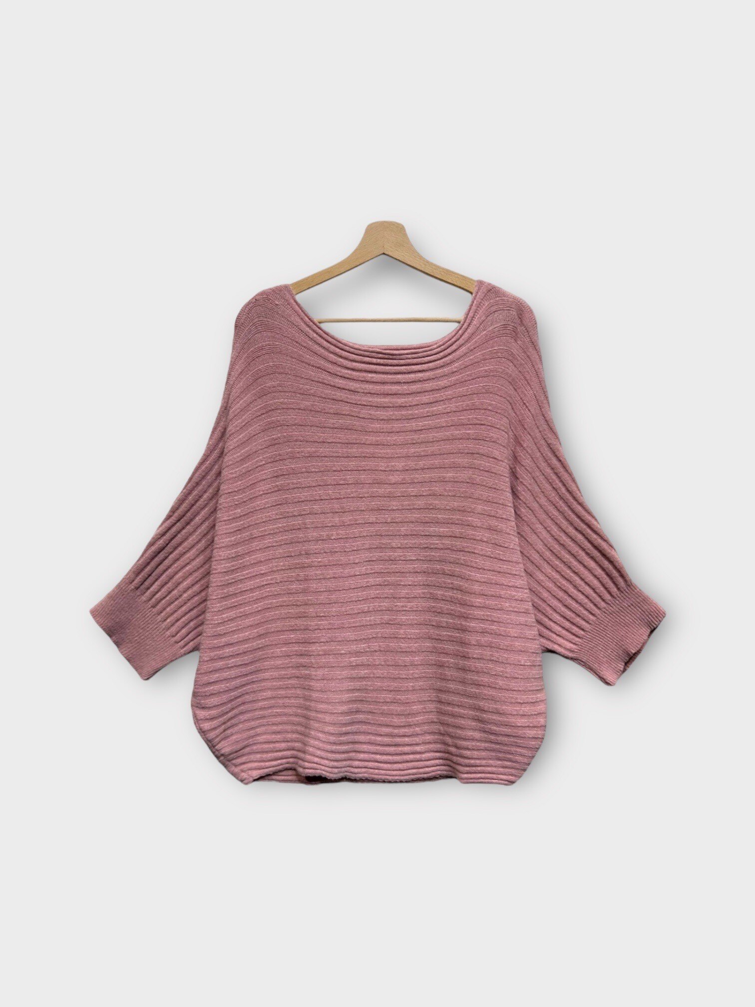 Wholesaler LAFÉEROSE - Dispose knit sweater Round neck sleeves mouse