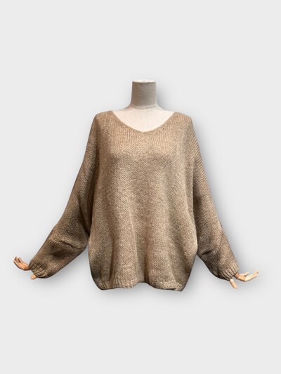 Grossiste LAFÉEROSE - Pull en mélange de laine et viscose oversize col V manches longues Grossiste LAFÉEROSE - Pull en mélange de laine et viscose oversize col V manches longues