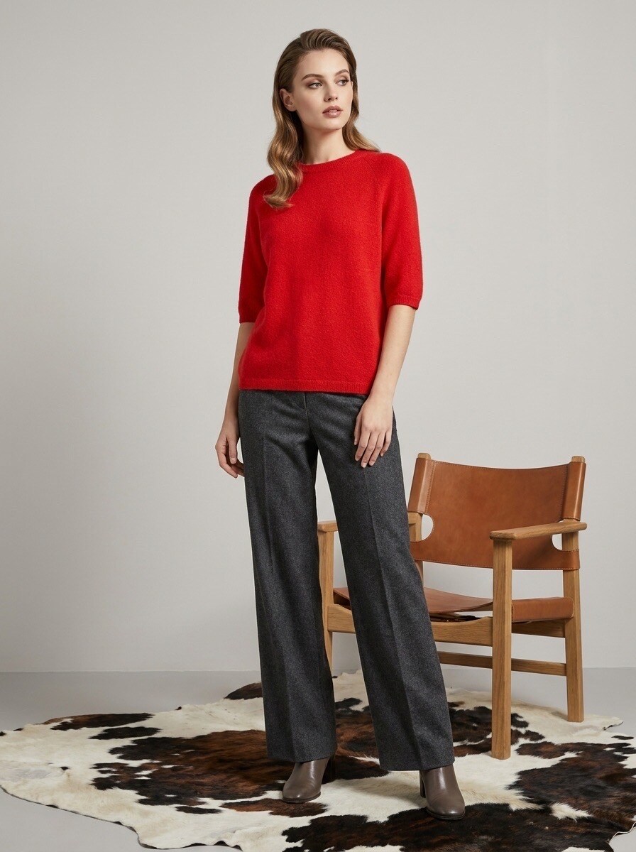 Grossiste LAFÉEROSE - Pull très doux en mélange de laine col rond et manches longues