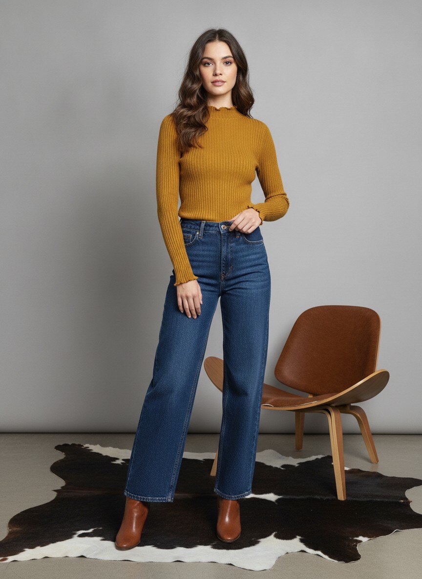 Grossiste LAFÉEROSE - Pull en maille en viscose uni col rond manches longues