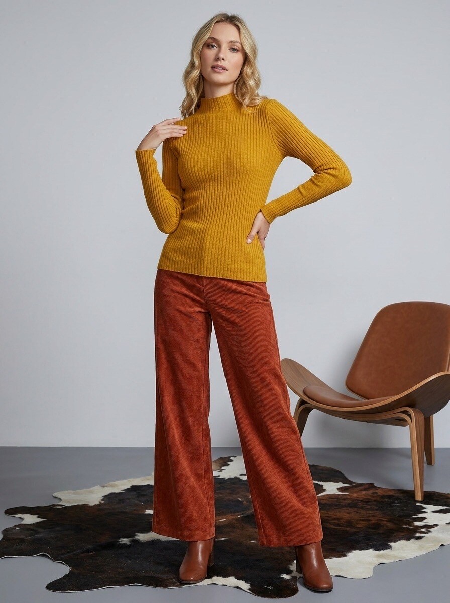 Grossiste LAFÉEROSE - Pull en maille en viscose uni col rond manches longues