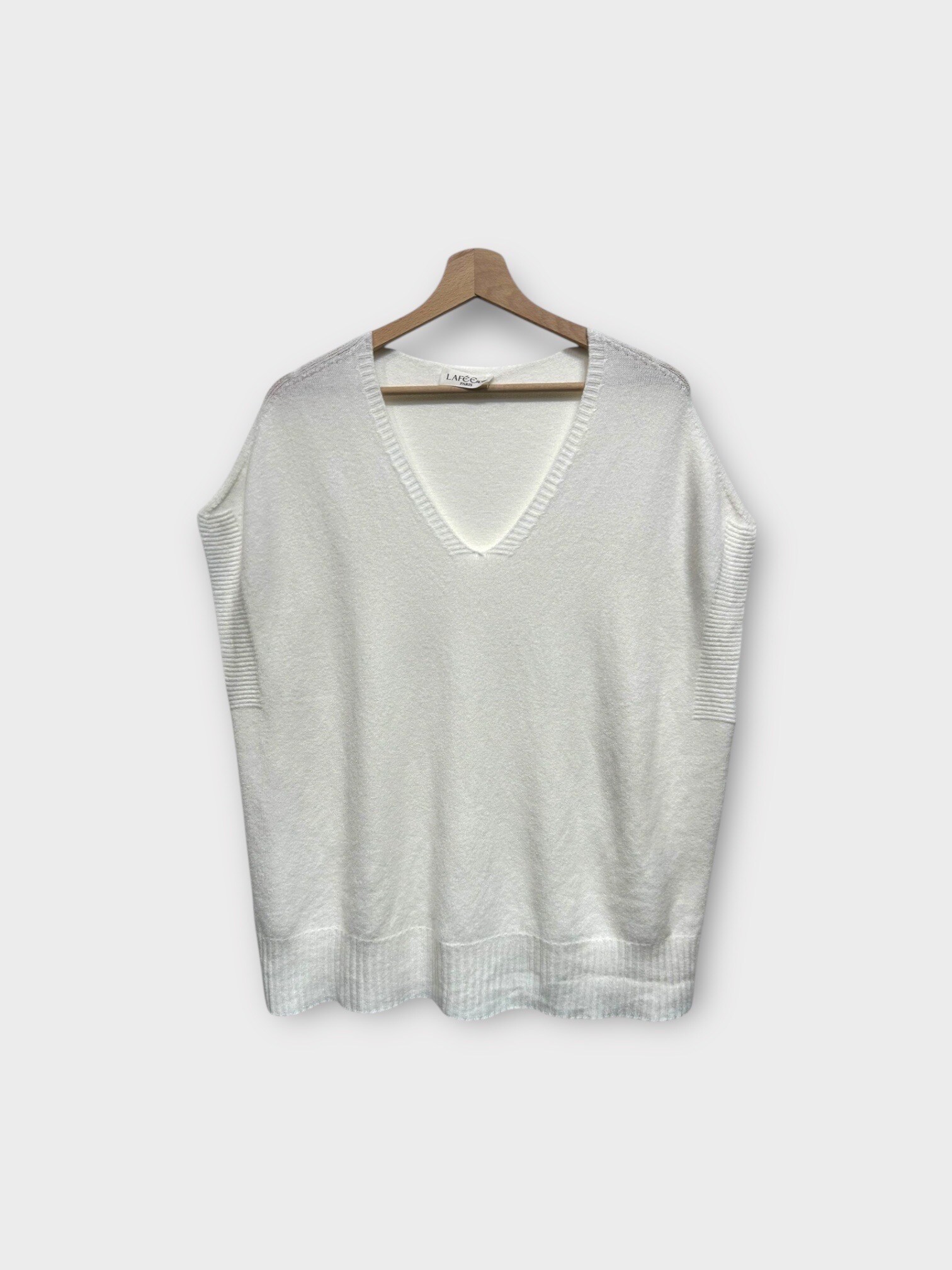 Grossista LAFÉEROSE - Maglione a maglie viscosa fluida senza manica