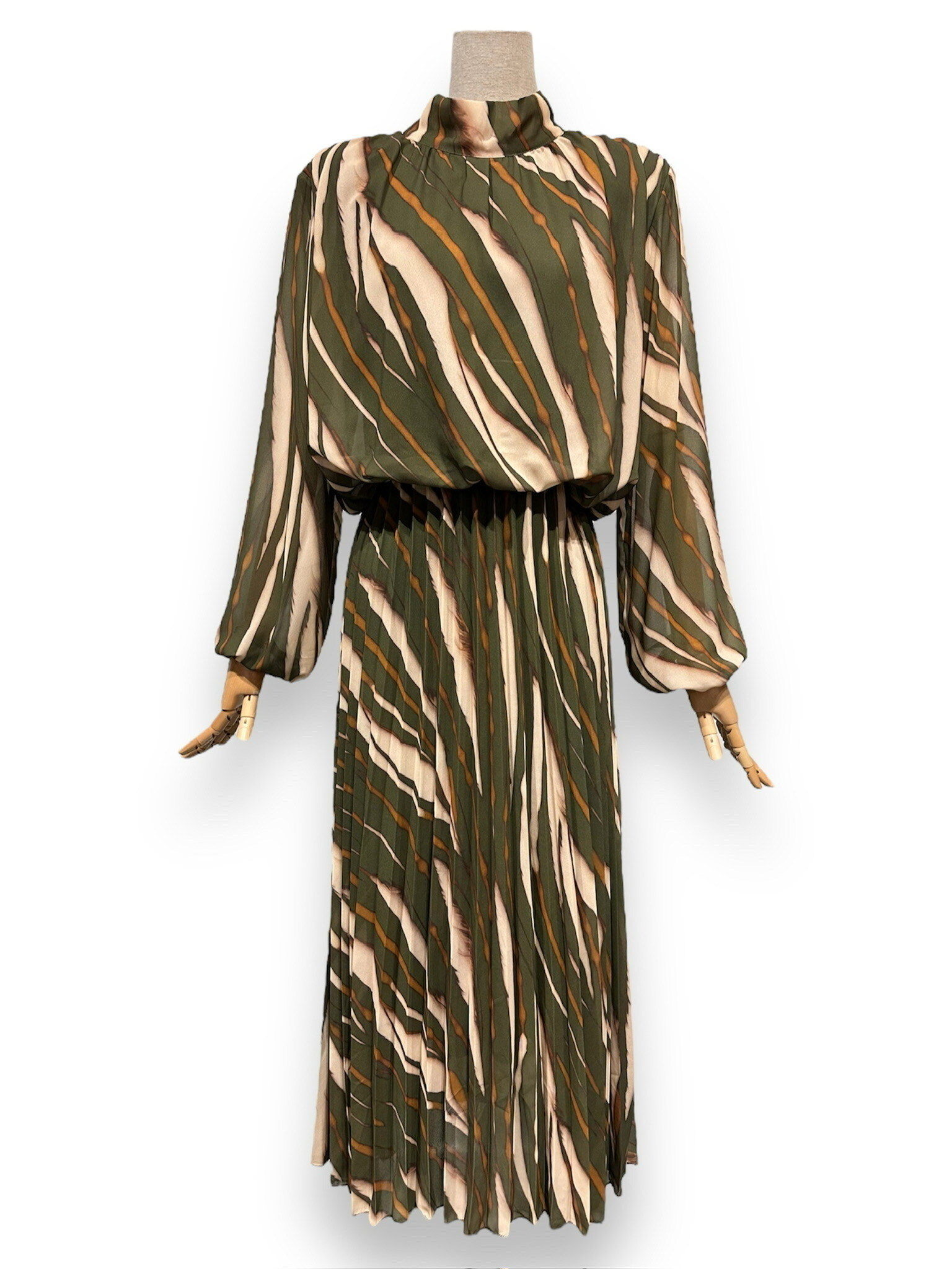 Wholesaler LAFÉEROSE - BRIANNA LONG PRINTED DRESS WITH VISCOSE LINING TO TIE AT THE BACK