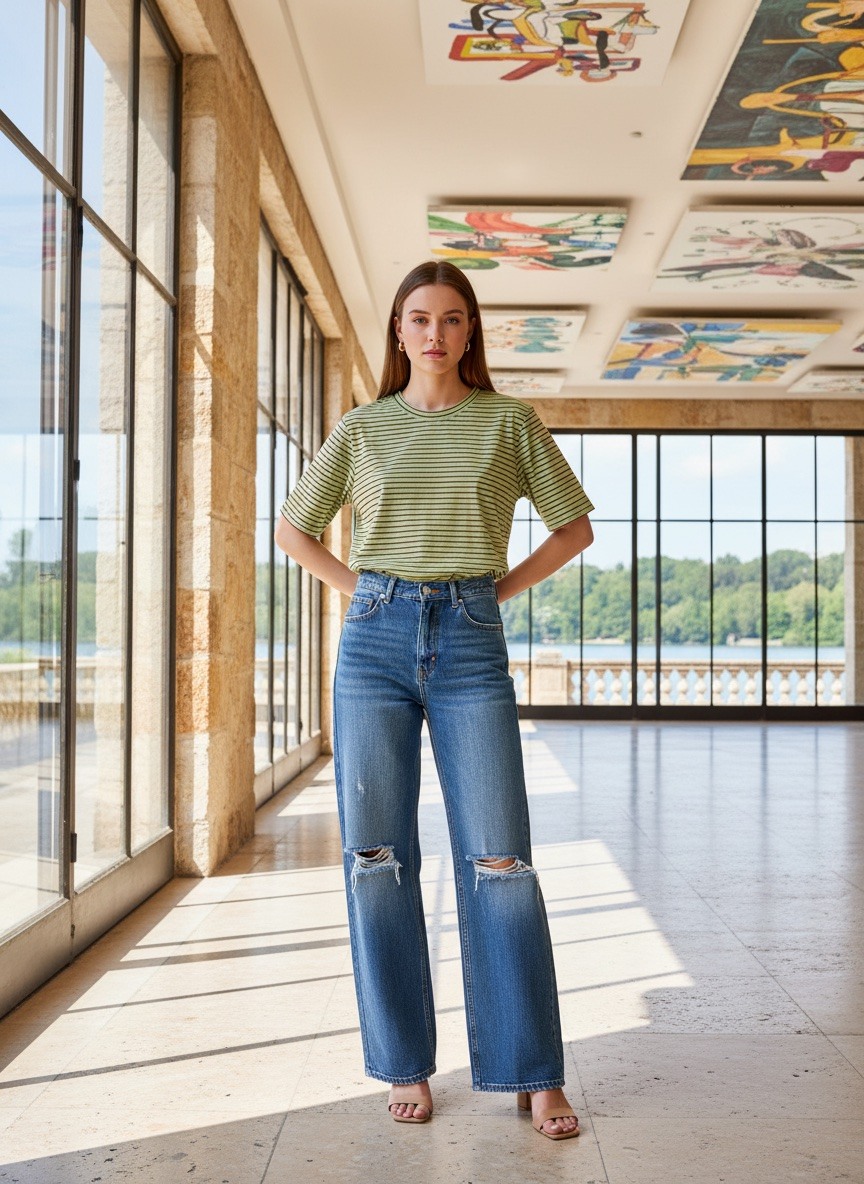 Grossiste LAFÉEROSE - T-Shirt Rayé en Coton Stretch