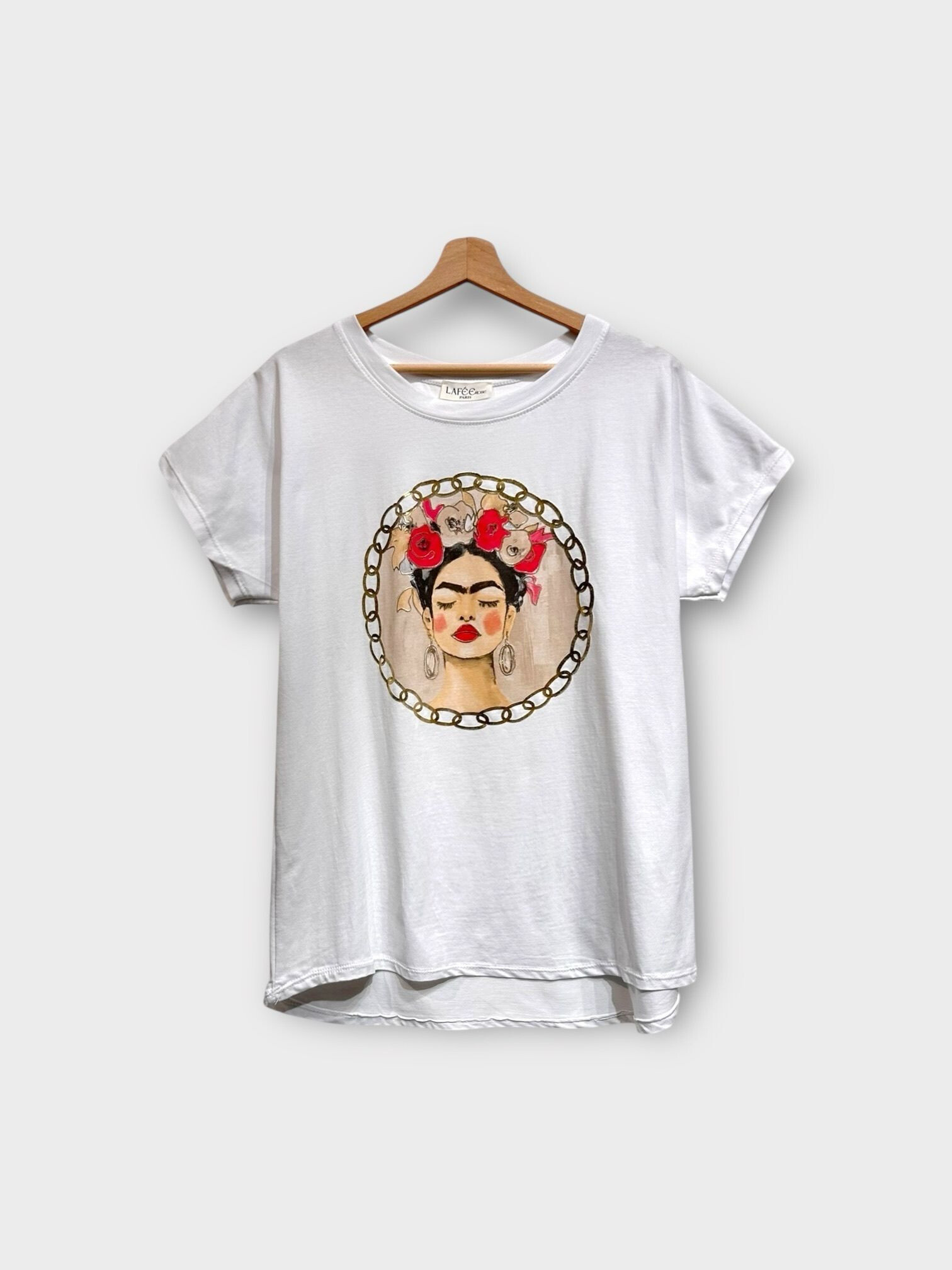 Grossiste LAFÉEROSE - Top/T-shirt imprimé à manches courtes en coton doux - oversize