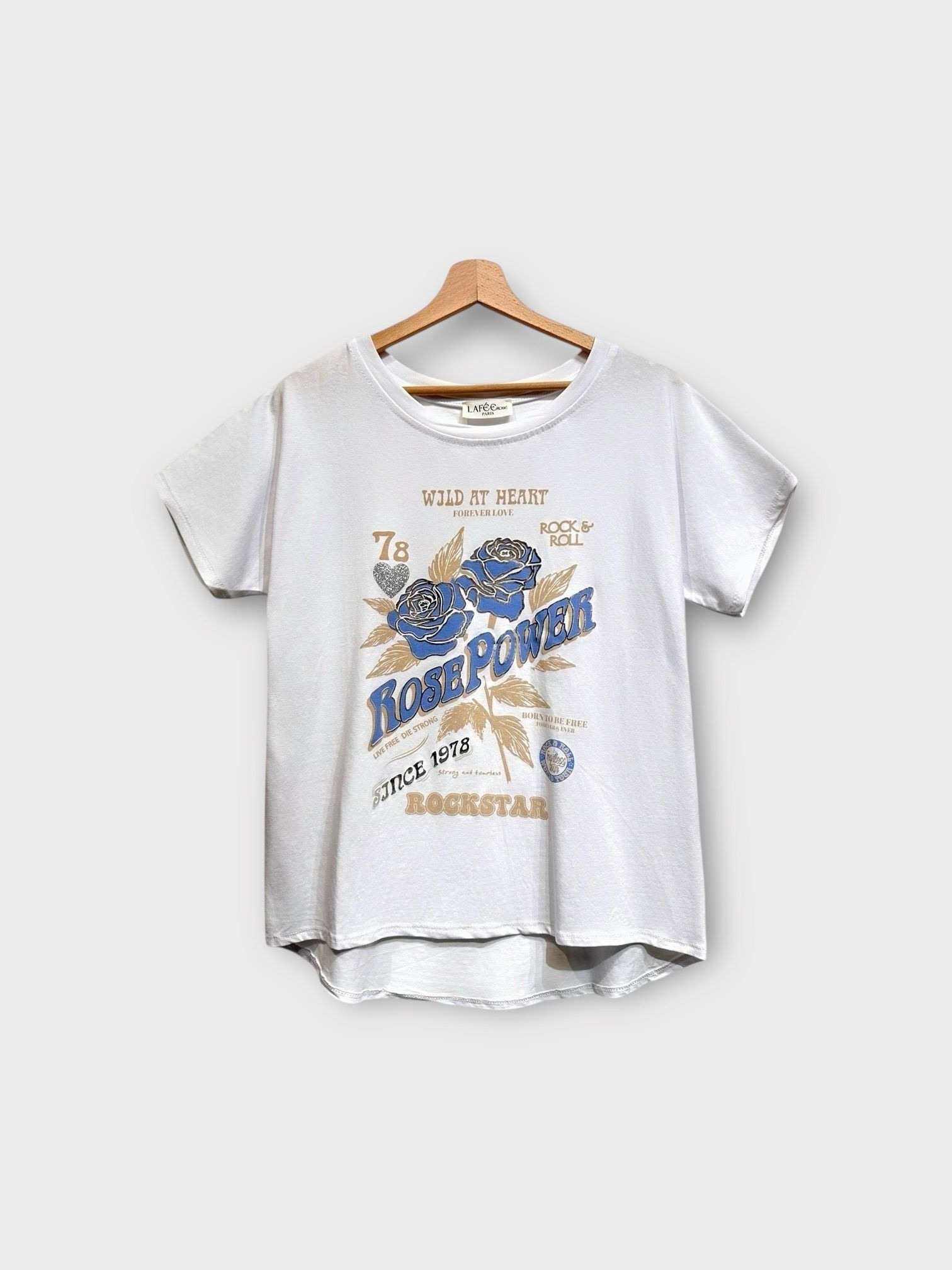 Grossista LAFÉEROSE - Top/T -Shirt stampato con maniche corte in cotone morbido - oversize