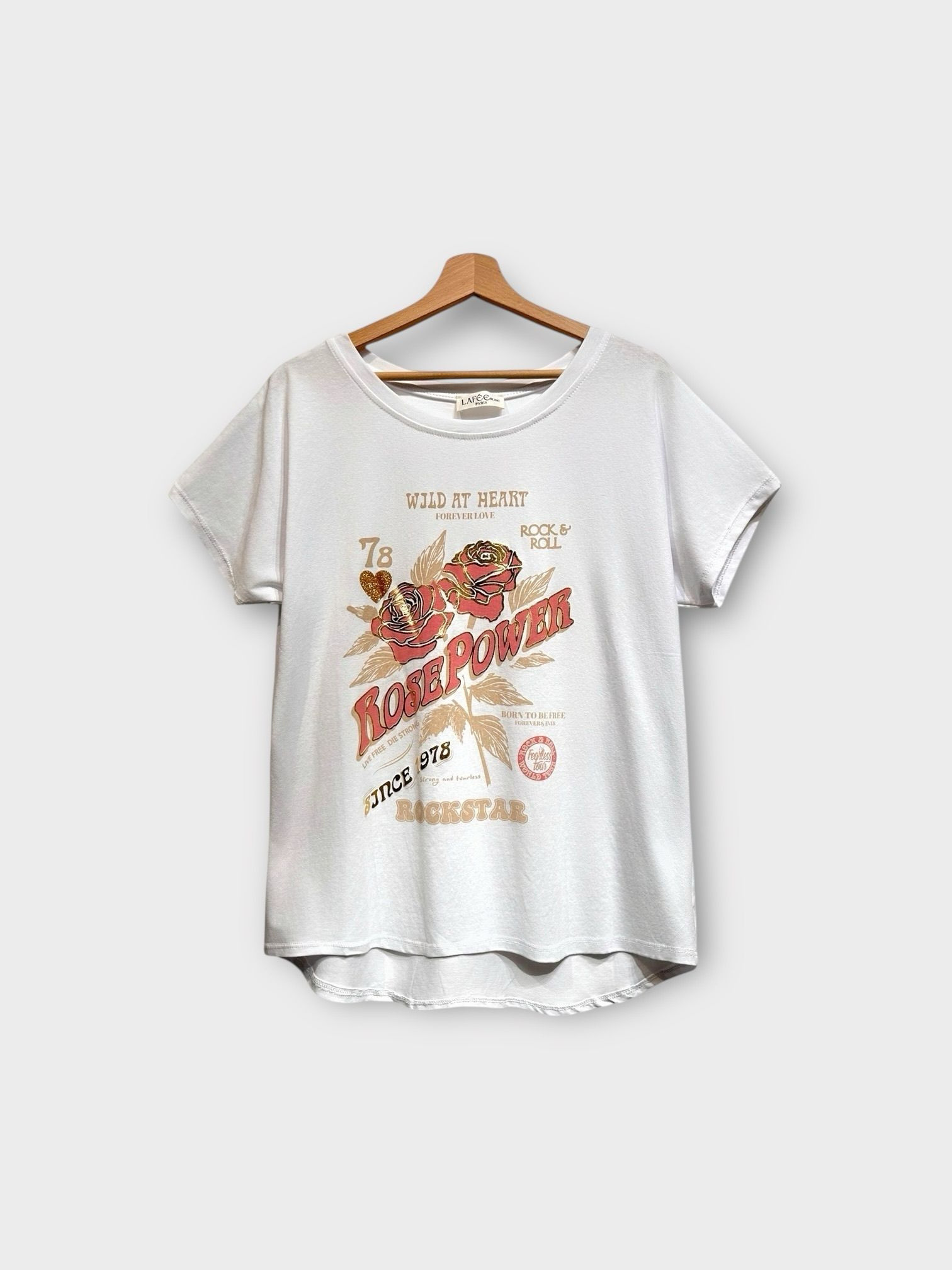 Grossista LAFÉEROSE - Top/T -Shirt stampato con maniche corte in cotone morbido - oversize