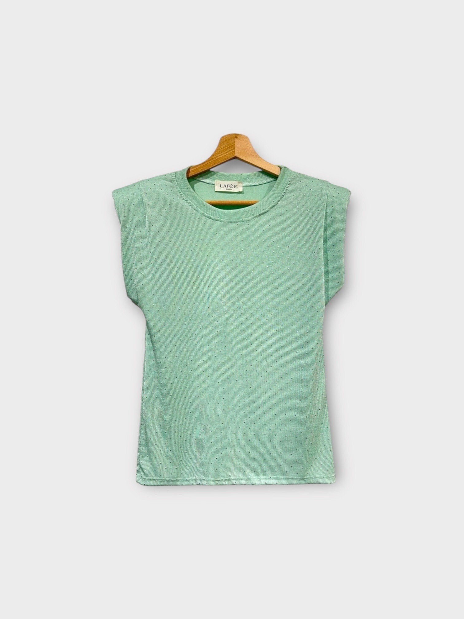 Grossista LAFÉEROSE - Top - T-shirt fluida con spalle drappeggiate e strass, leggera e confortevole