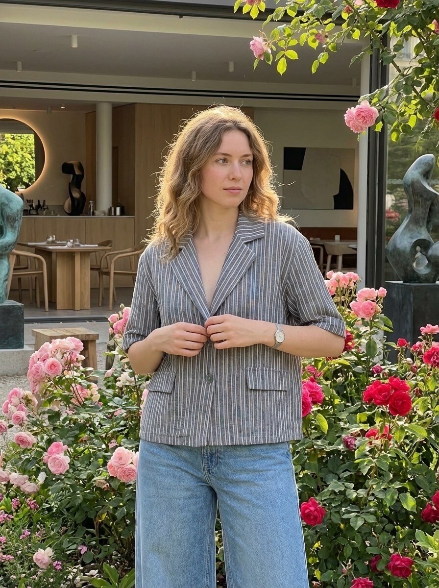 Grossiste LAFÉEROSE - Blazer Léger à Rayures