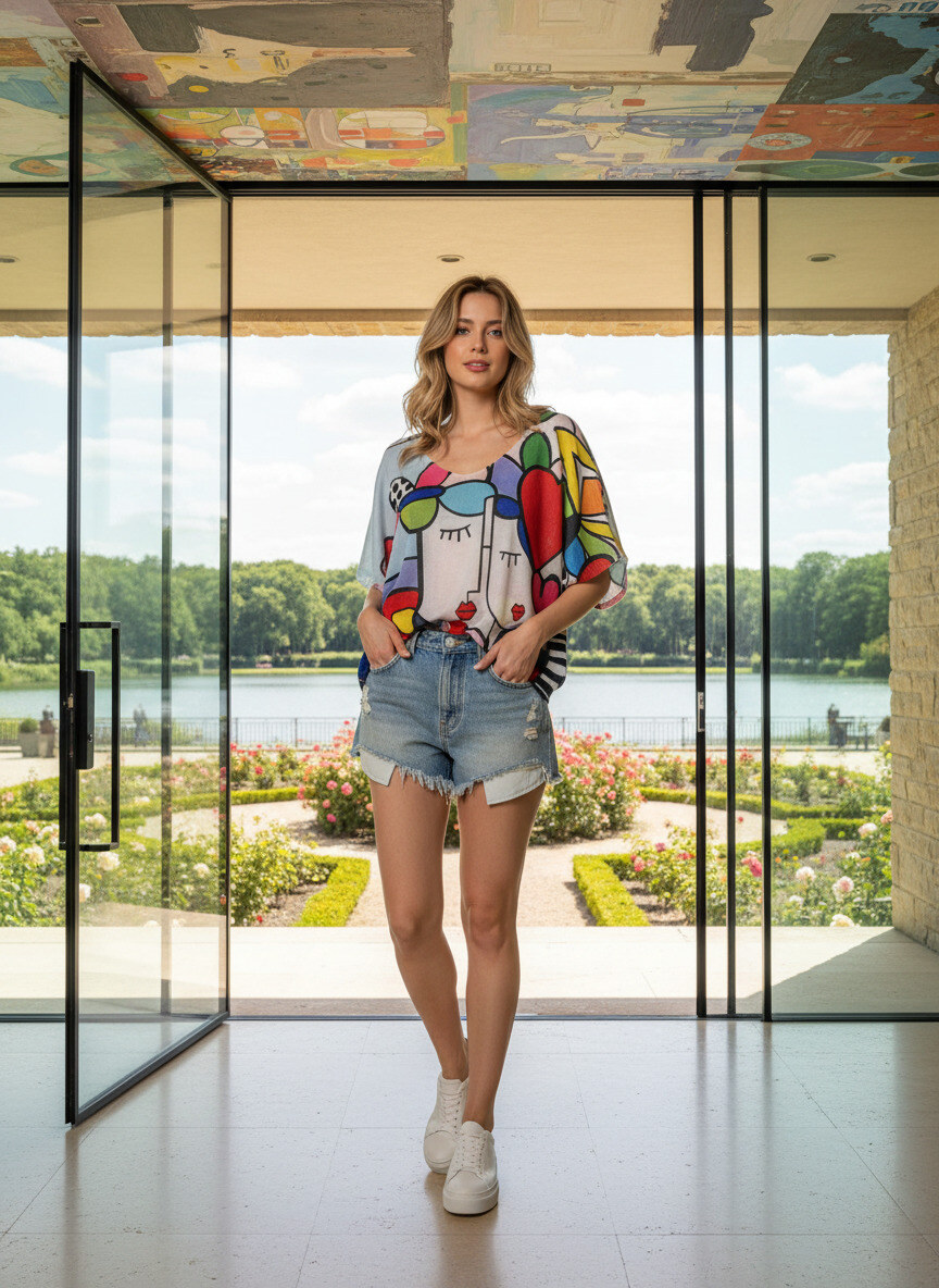 Mayorista LAFÉEROSE - Camiseta superior muy delgada en líquido Viscosa V -necdo