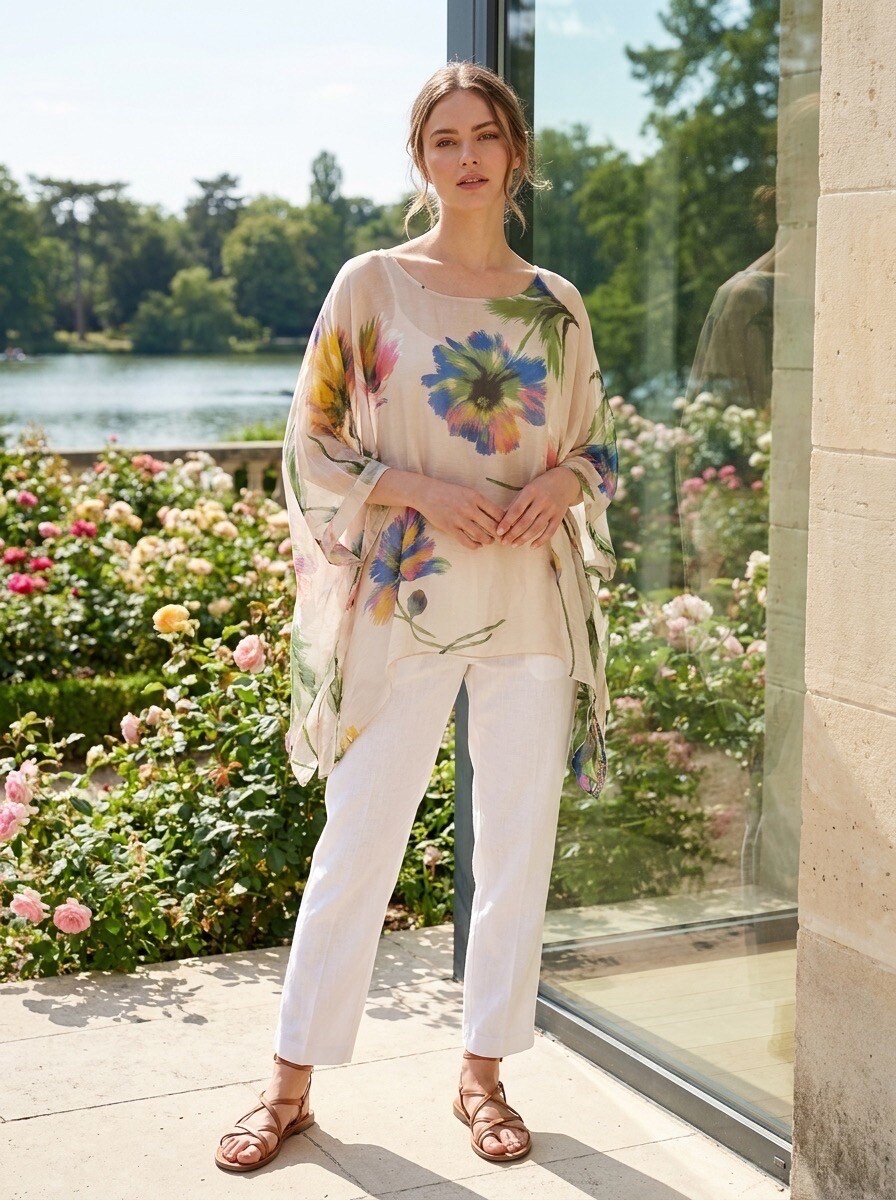 Grossiste LAFÉEROSE - Top Poncho Imprimé Floral