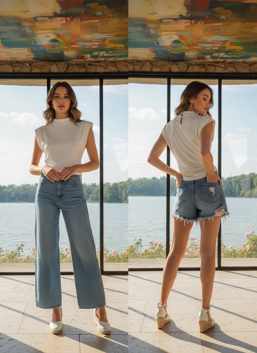 Grossiste LAFÉEROSE - Top fluide oversize évasé à manches 3/4 style chauve souris avec collier