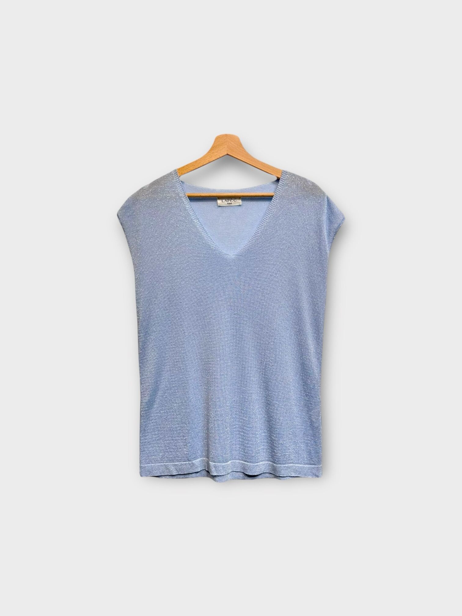 Wholesaler LAFÉEROSE - Soft top viscose and lurex sparkling V -neck