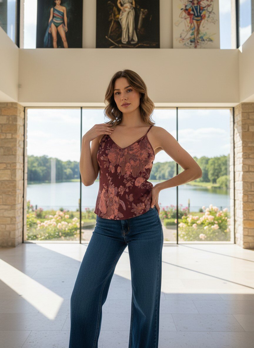 Großhändler LAFÉEROSE - Top -Tank -Top 100% Flüssigkeitsblütenabdruck Viskose