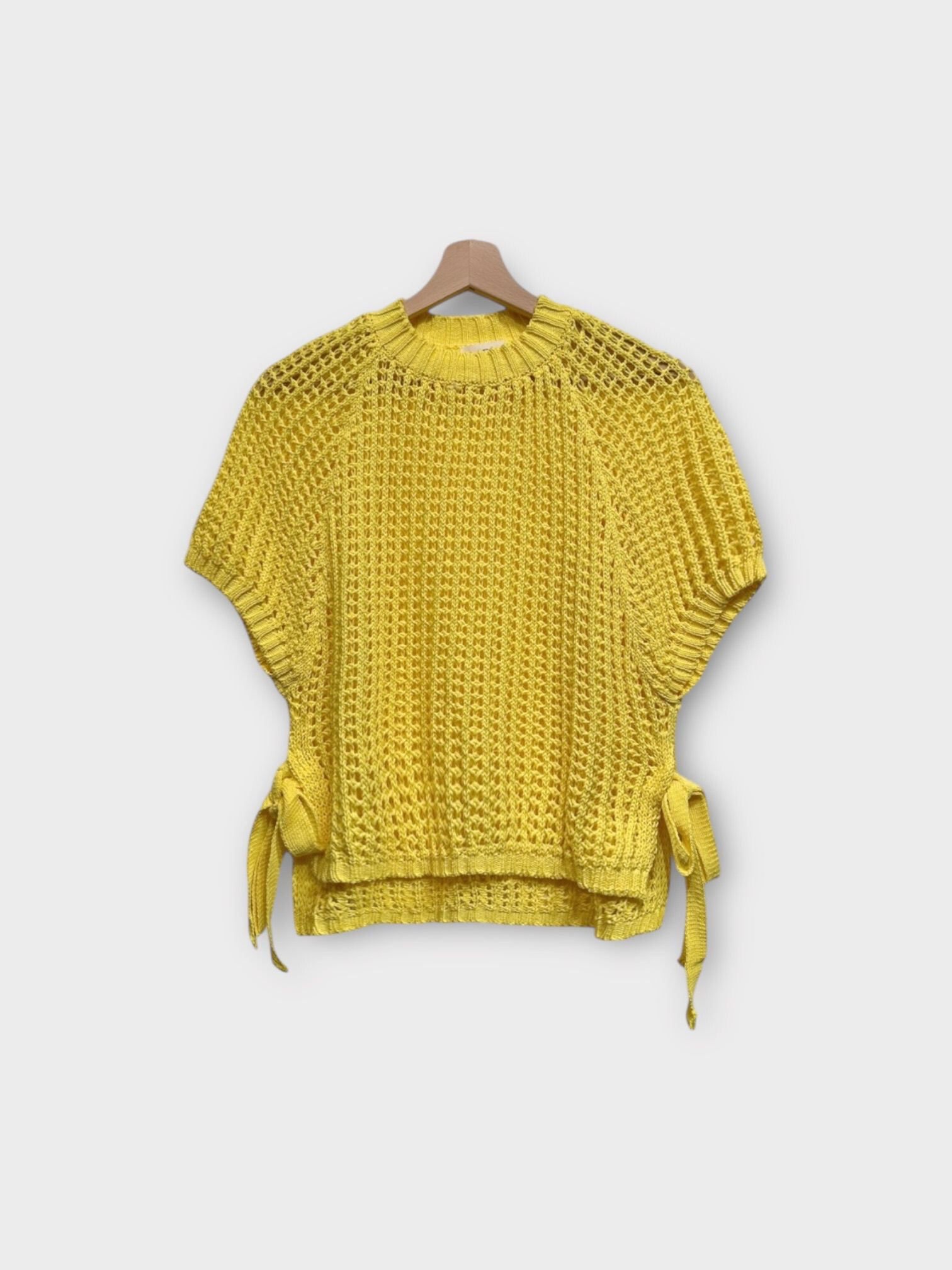 Mayorista LAFÉEROSE - Top Pull Crochet en algodón de color redondo y estilo corto y estilo bohemio estilo casual