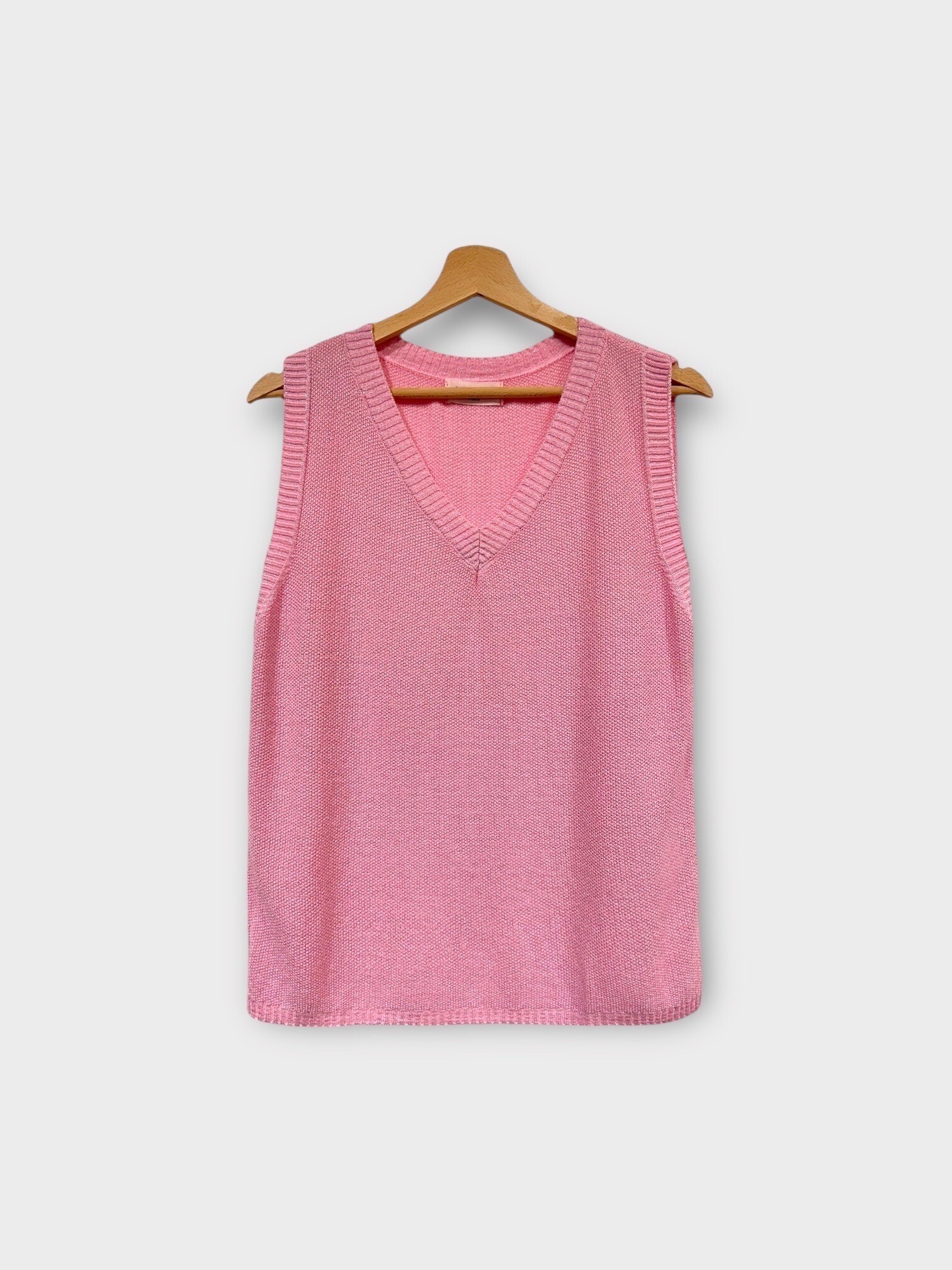 Mayorista LAFÉEROSE - Top, top pequeño, camiseta sin mangas metálica brillante, malla de resorte en modal