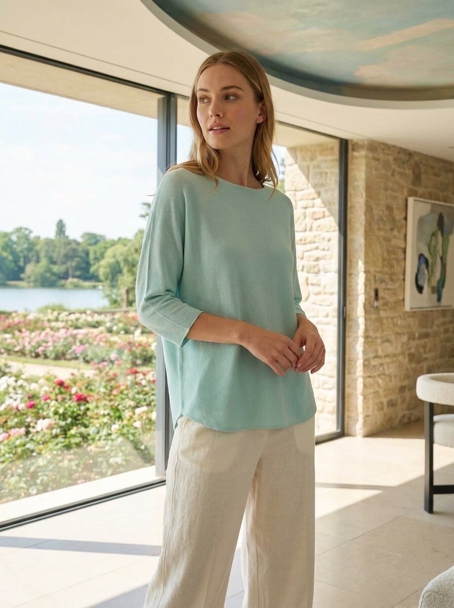 Großhändler LAFÉEROSE - Top -Tanktoberteil der leichten Flüssigkeit in Viskose V -Neck V -Neck mit strukturiertem Muster