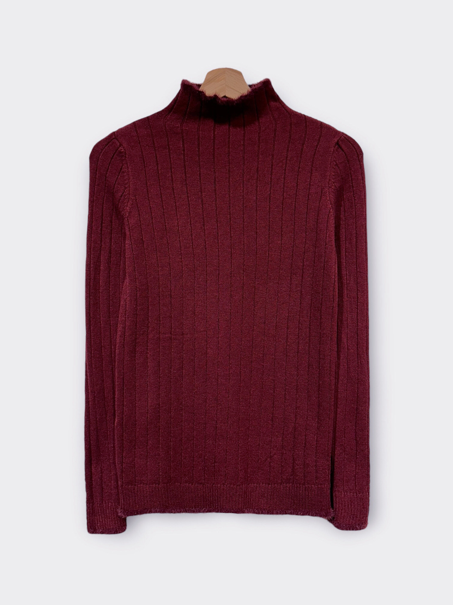 Wholesaler LAFÉEROSE - TOP SWEATER IN VISCOSE WITH RIBBED STRIPES FROUFROU FEATHERS DETAILS NEW TENDANCE LAFÉE