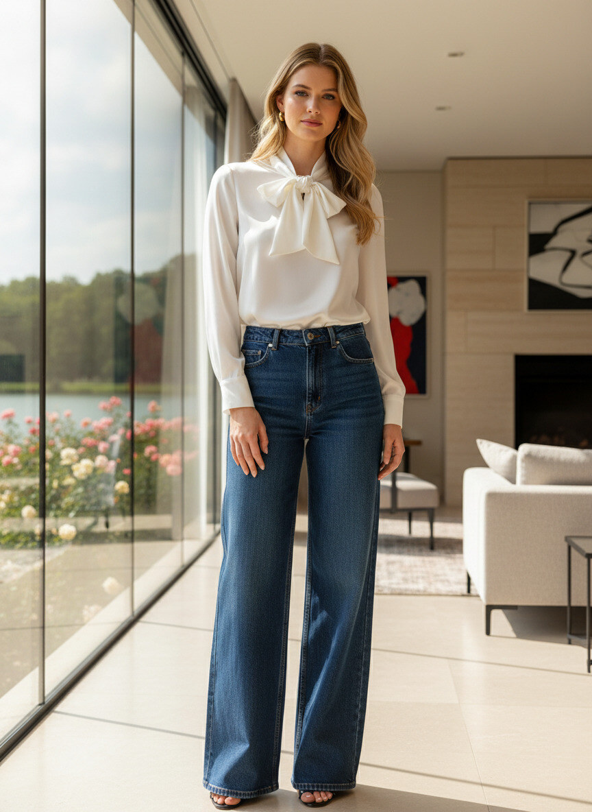 Wholesaler LAFÉEROSE - LONG-SLEEVED FLUID CHIC LAFÉE SATIN SHIRT TOP WITH KNOTS