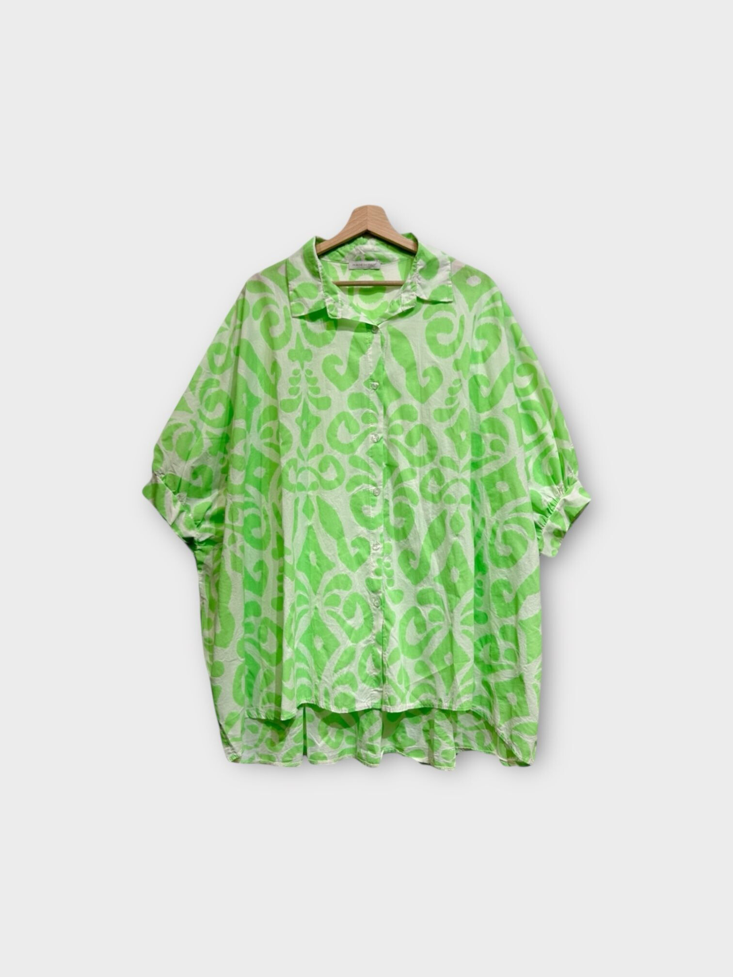 Wholesaler LAFÉEROSE - Oversize cotton tropical printed cotton dress shirt