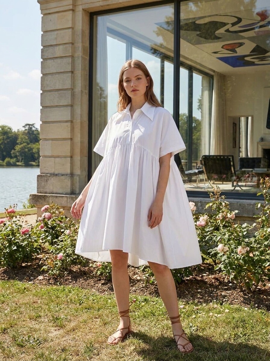 Grossiste LAFÉEROSE - Top/ Blouse/ Tunique en coton premium Oversize