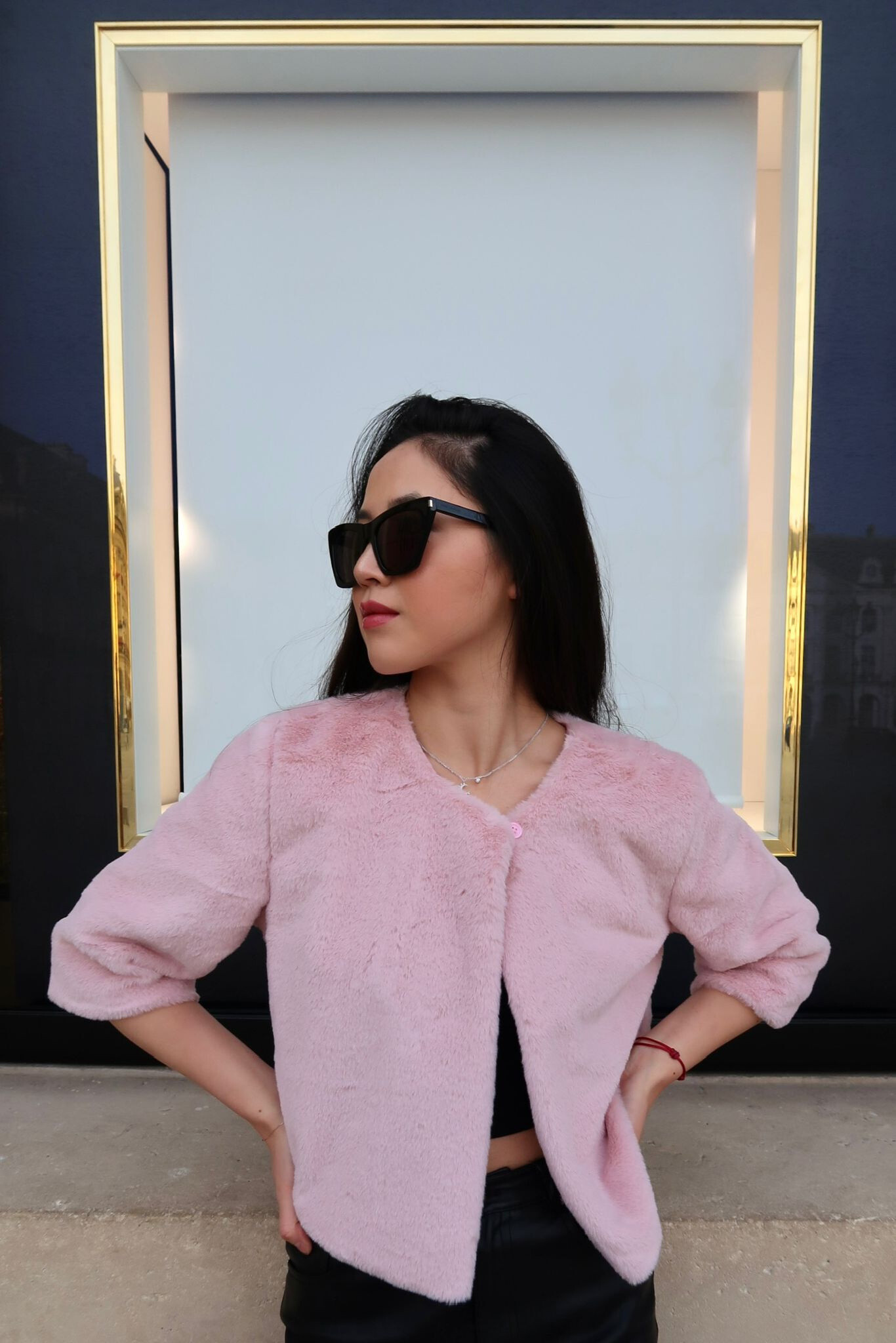 Mayorista LAFÉEROSE - CHAQUETA CHALECO ABRIGO DE PELO SUAVE CON BOTONES MANGA CORTA