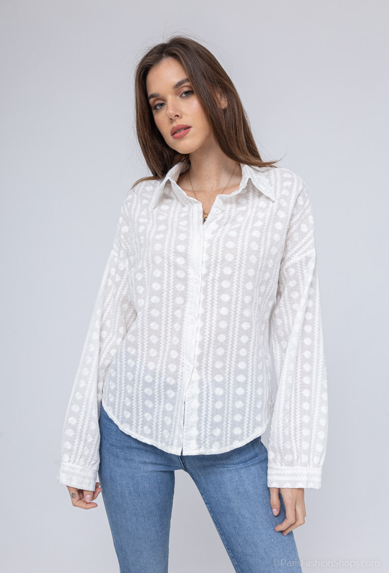 Wholesaler LAJOLY - English embroidery shirt