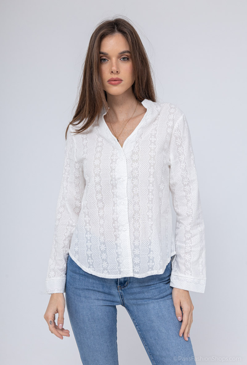 Wholesaler LAJOLY - English embroidery shirt