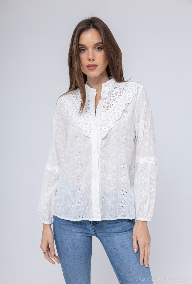 Wholesaler LAJOLY - English embroidery shirt